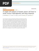 A Single-Cell Analysis of Breast Cancer Cell Lines To Study Tumor Heterogeneity and Drug Response