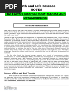 Week 3 Notes Internal Heatjmagmatism and Metamorphism