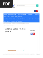 Maternal & Child Practice Exam 5 - RNpedia