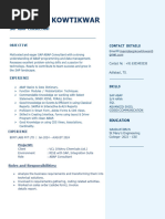 Manideep Kowtikwar Resume