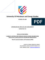 Ashish, Carbon Capture and Storage Regulatory Framework and Legal Challenges in Upstream Operations