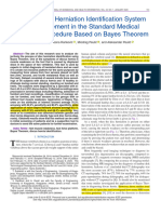 An Early Disc Herniation Identification System For Advancement in The Standard Medical Screening Procedure Based On Bayes Theorem