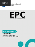 EPC Mathematics 2023-2024 Syllabus