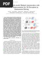 Unim Ae: Multi-Modal Masked Autoencoders With Unified 3D Representation For 3D Perception in Autonomous Driving