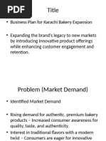 Karachi Bakery Business Plan