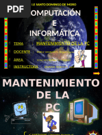 Mantenimiento de La PC (Cuidados Básicos)