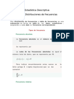 1.3 Distribuciones de Frecuencias.