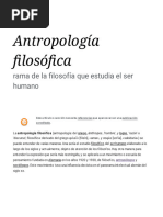 Antropología Filosófica - Resumen Del Tema