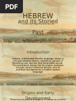 Hebrew and Its Storied Past Presentation