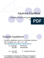 CHY2018 Unit 2 Lecture 3. Aqueous Equilibria