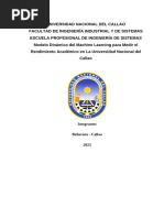 Modelo Dinamico de Machine Learning para La Predicción Del Rendimiento Academico en La Unac Grupo 1