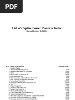 Captive Power Plants Till 2006