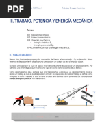 Unidad Iii. Trabajo, Potencia y Energía Mecánica 2022