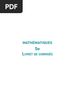 Mathématiques: Ivret de Corrigés