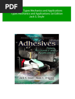 PDF Adhesives Types Mechanics and Applications Types Mechanics and Applications 1st Edition Jack S. Doyle Download