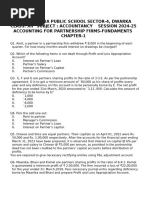 Holidays Homework Accounts Xii