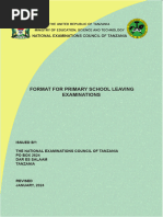 Format Psle 2024 English