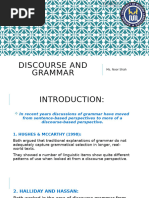 Grammatical Analysis of Discourse For Students