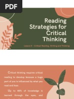 5 - Reading Strategies For Critical Thinking