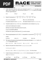 Assignment # A (3D) Mathematics: Enthusiast Course