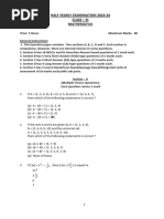 S6 - Mathematics - Half Yearly - 23