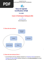 Tests de Logiciels Certification ISTQB: Cours 3: Techniques Statiques (K2)