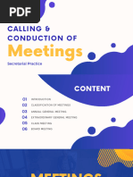 Calling and Conduction of Meetings Presentation