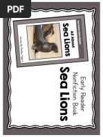 TeachSimple - Sea Lion Early Reader Nonfiction Book