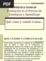 DIDÁCTICA GENERAL - Evaluación en El Proceso de Enseñanza y Aprendizaje