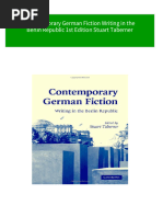 Instant Ebooks Textbook Contemporary German Fiction Writing in The Berlin Republic 1st Edition Stuart Taberner Download All Chapters