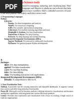 Datascience Tools
