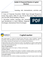 Module II Financial Markets (Capital Market)