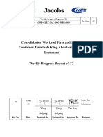 Consolidation Works of First and Second Container Terminals King Abdulaziz Port in Dammam Weekly Progress Report of T2