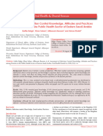 Assessment of Infection Control Knowledge Attitudes and Practices Among Dentists in The Public Health Sector of Eastern Saudi Arab