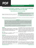 Community Dental Health Coordinators Innovative Impact With Dental Case Management An Arizona Case Study