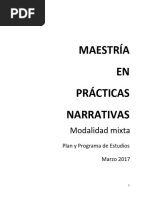 Plan de Estudios Prácticas Narrativas Uma Final