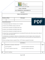 Session: 2024-2025 Exam: Periodical Assessment Ii Class: IX Subject: MATHEMATICS