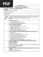 Econometrics Course Outline