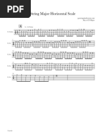 3 String Major Horizontal Scale