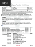 SB-21-39-001 Replace Front Drive Unit Halfshafts R3