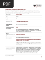 Assessment Brief MSC Dissertation 2023 - Tagged