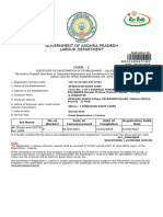 Government of Andhra Pradesh Labour Department: Form - C