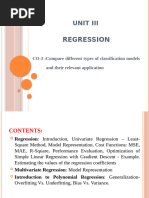 Regression: Unit Iii