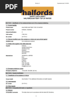 Battery Top Up Water - Safety Data Sheet