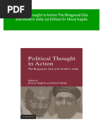 (Ebooks PDF) Download Political Thought in Action The Bhagavad Gita and Modern India 1st Edition DR Shruti Kapila Full Chapters