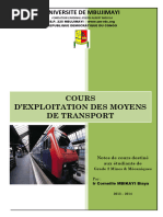 Cours D'exploitation Des Moyens de Transports, Grade 2