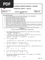 Pt-3 Math - Question Paper