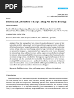 Friction and Lubrication of Large Tilting Pad Thrust Bearings