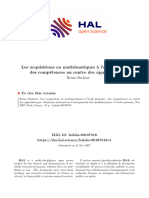 Les Acquisitions en Mathématiques À L'école Primaire: Des Compétences Au Centre Des Apprentissages