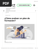 ¿Cómo Evaluar Un Plan de Formación?